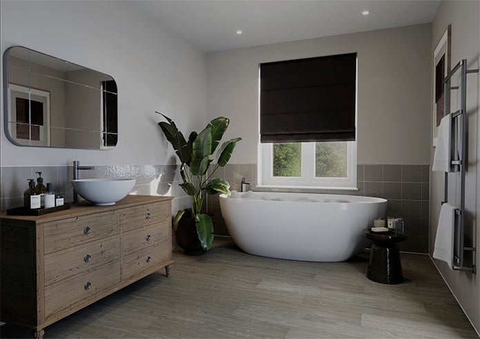 Lucerne Faux Silk, Shadow Grey - Twist&Fit Roman Blind - Image 7